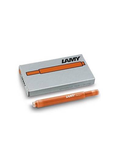 Caja 5 cartuchos tinta pluma Lamy T10 naranja