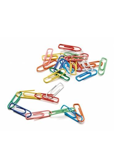 Caja 100 clips colores surtidos 26 mm