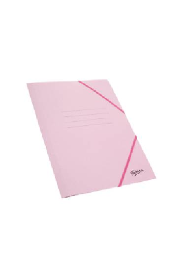 Carpeta carton folio con gomas 3 solapas colores pastel