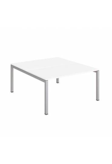 Conjunto 2 mesas140  aluminio Arko blanco