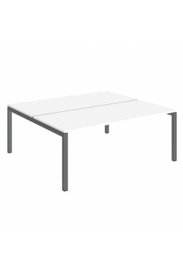 Conjunto 2 mesas 180 blanco Arko antracita