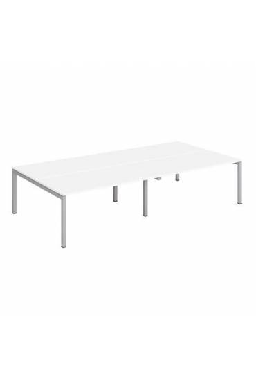 Conjunto 4 mesas160  aluminio Arko blanco
