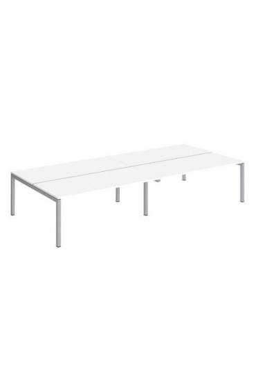 Conjunto 4 mesas180 blanco Arko aluminio