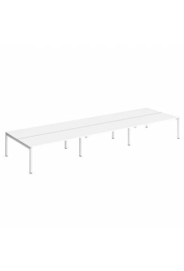 Conjunto 6 mesas 180 blanco Arko blanco