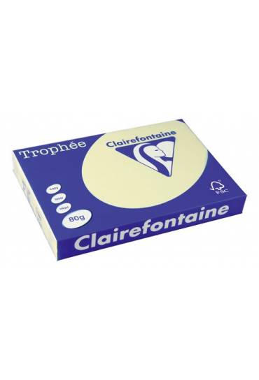 Papel Clairefontaine A3 80g 500h amarillo canario