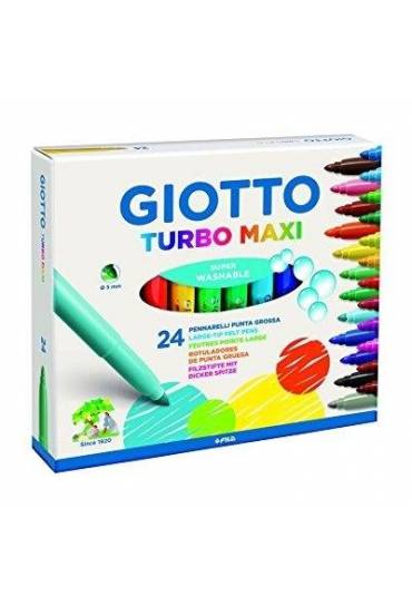 Caja 24 rotuladores Giotto turbo maxi lavables