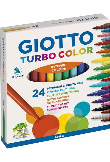 Caja 24 rotuladores Giotto turbo color