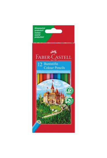 Caja 12 lapices colores Faber Castell caja roja