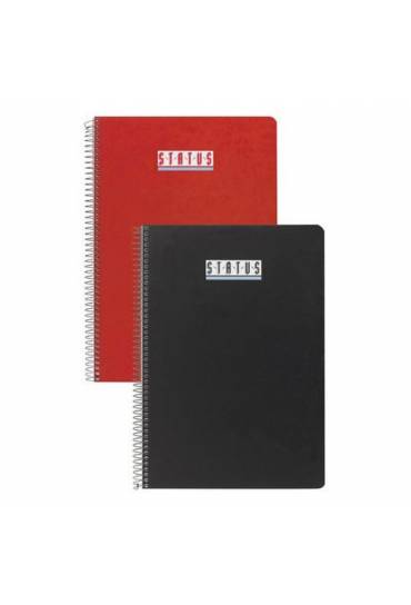 Cuaderno Enri Status 1/4 100h 4x4 tapa dura rojo