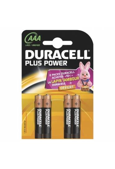 Blíster 4 pilas AAA  LR3 Duracell Plus Power