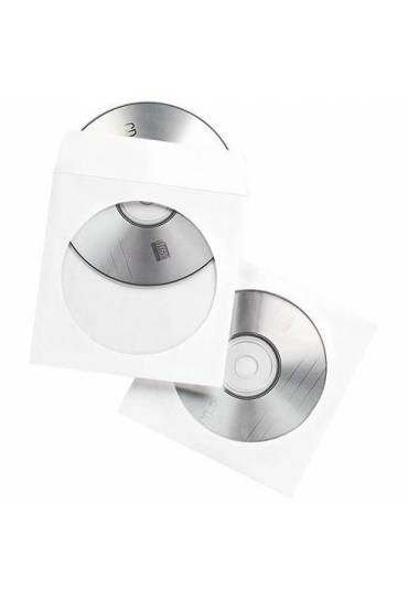 Pack 50 Sobres para CD's de papel Blanco