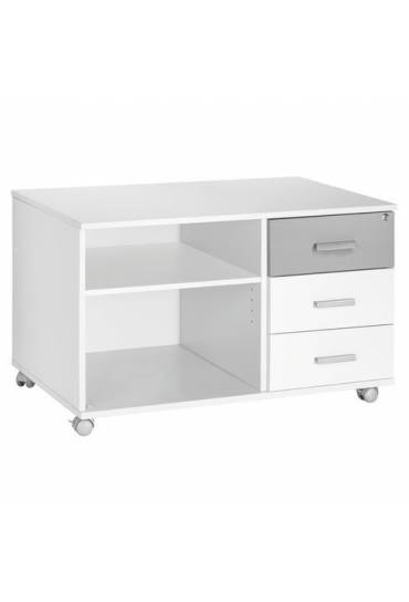 Mueble auxiliar Intuitiv aluminio-blanco 3 cajones