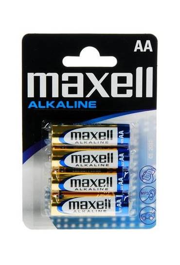 Pilas LR06 AA alcalinas Maxel blister 4 unidades