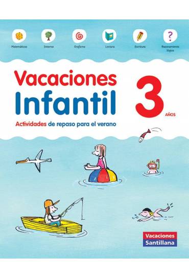 Libro vacaciones santillana infantil 3 años