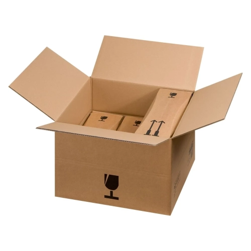 Caja cartón envio 6 botellas 75 cl