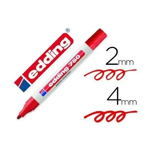 Rotulador edding 750 rojo