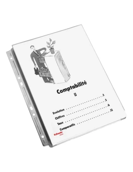 Bolsa 3 fundas PVC multitaladro sin solapa banda metal