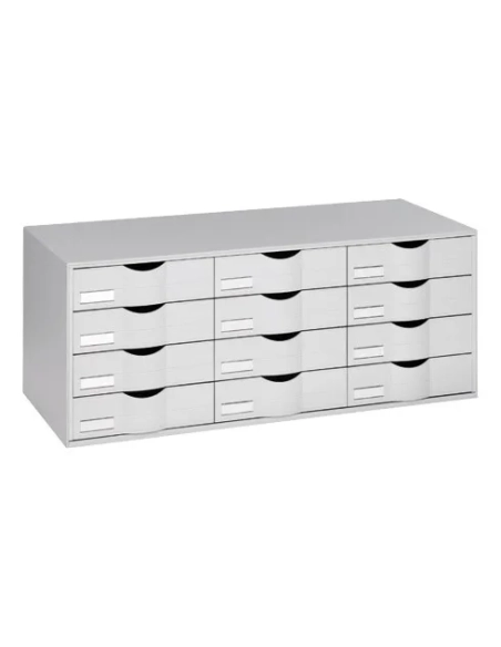 Organizador clasificador gris 12 cajones gris