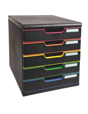 Modulo Organizador 5 cajones multicolor