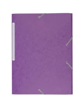 Carpeta carton con gomas 3 solapas 450 gms JMB Lila