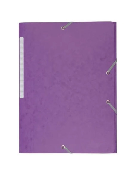 Carpeta carton con gomas 3 solapas 450 gms JMB Lila