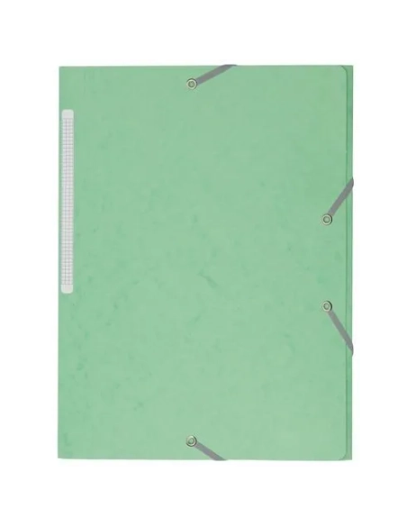 Carpeta carton con gomas 3 solapas 450 gms JMB Pistacho
