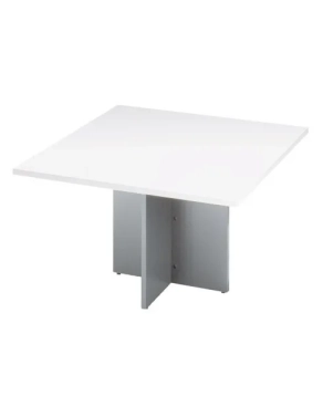 Tablero extensión mesa reunión ovalada blanca patas aluminio