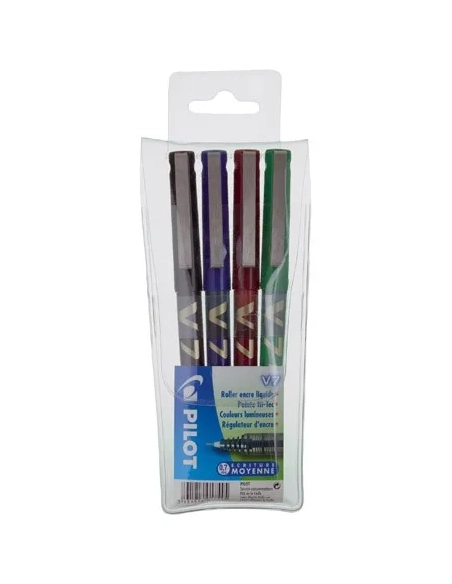 Estuche 4 Pilot V7 hi-tecpoint 0.7mm surtidos