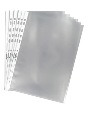 Caja 100 fundas multitaladro PVC  A4 100 mc