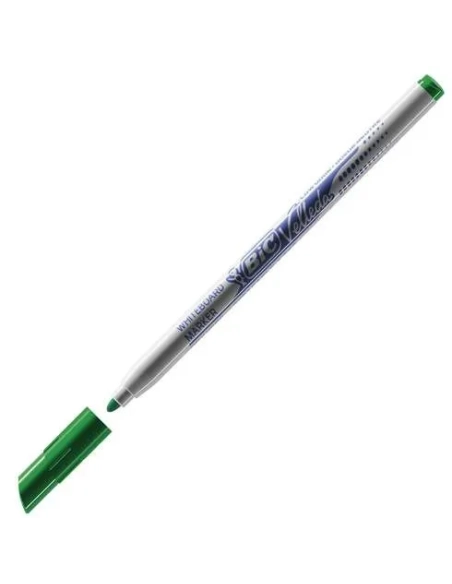 Rotulador pizarra punta fina velleda verde 172102