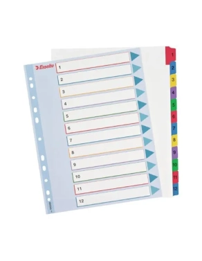 Separadores Esselte reinscribibles 12 pesta