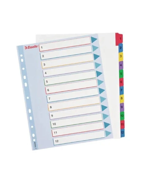 Separadores Esselte reinscribibles 12 pesta