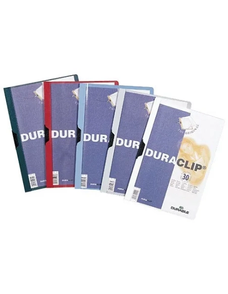 Carpeta Durable duraclip 3mm 30 hojas verde