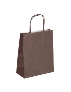 Bolsas papel 22x18x8 kraft 50 unds chocolate