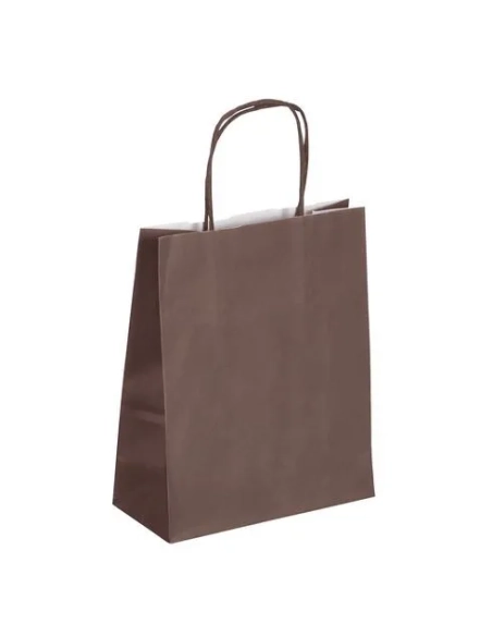 Bolsas papel 22x18x8 kraft 50 unds chocolate