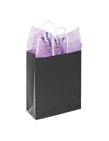 50 bolsas kraft cordon negras