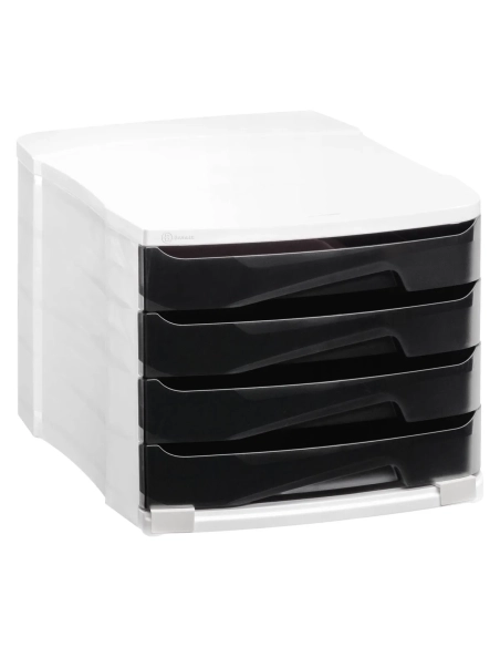 Organizador 4 cajones Gris Y Negro Bruneau