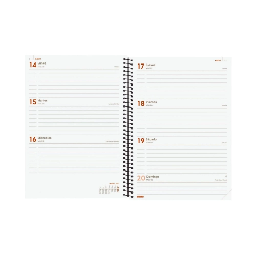 Agenda Finocam Opaque E10 215x155 semana vista negra