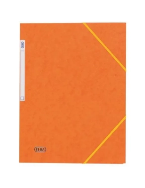 Carpeta carton A4 gomas 3 solapas naranja Elba