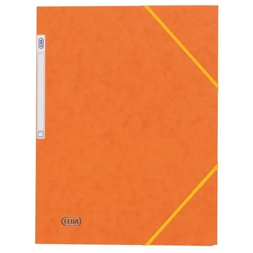 Carpeta carton A4 gomas 3 solapas naranja Elba