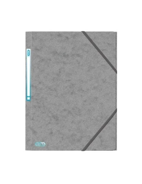 Carpeta carton A4 gomas 3 solapas gris Elba