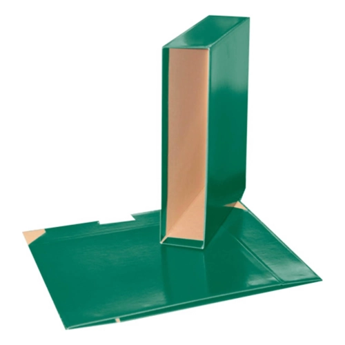 Cajetin para archivador poliprolileno folio ancho verde