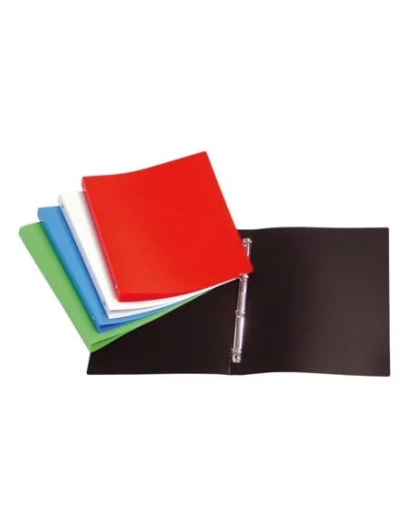 Carpeta p.p. 4 anillas 15mm DIN A4 Exacompta rojo