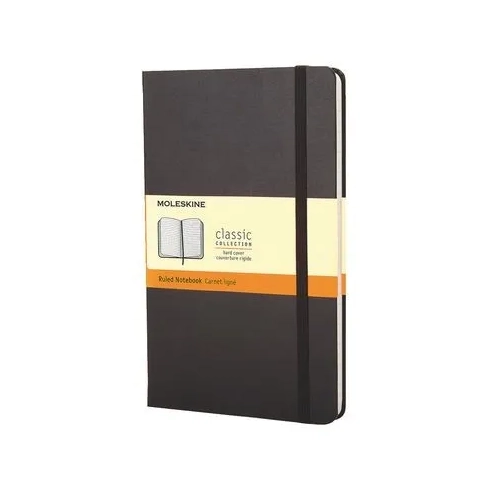 Cuaderno moleskine 240 pag. Liso 13x21 negro
