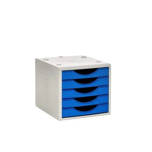 Modulo organizador sobremesa 5 cajones Archivotec azul
