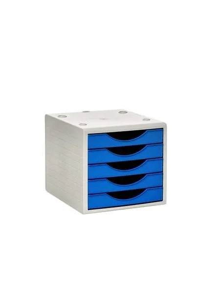 Modulo organizador sobremesa 5 cajones Archivotec azul