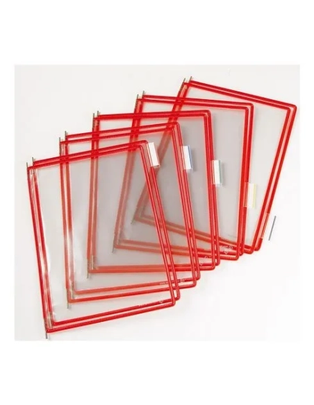 Pack 10 fundas A4 rojas tarifold