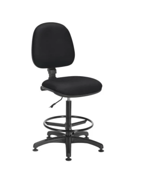 Silla  taller con reposapies contacto permanente Negra