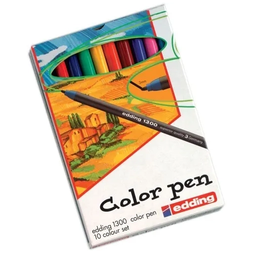 Caja 10 rotuladores Edding 1300 colores surtidos