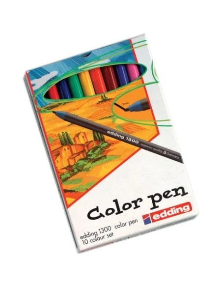 Caja 10 rotuladores Edding 1300 colores surtidos